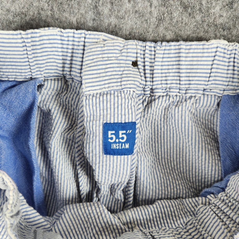 Chubbies Originals Shorts Men L Blue Seersucker Striped 5.5 Inseam Casual Summer - Picture 7 of 13